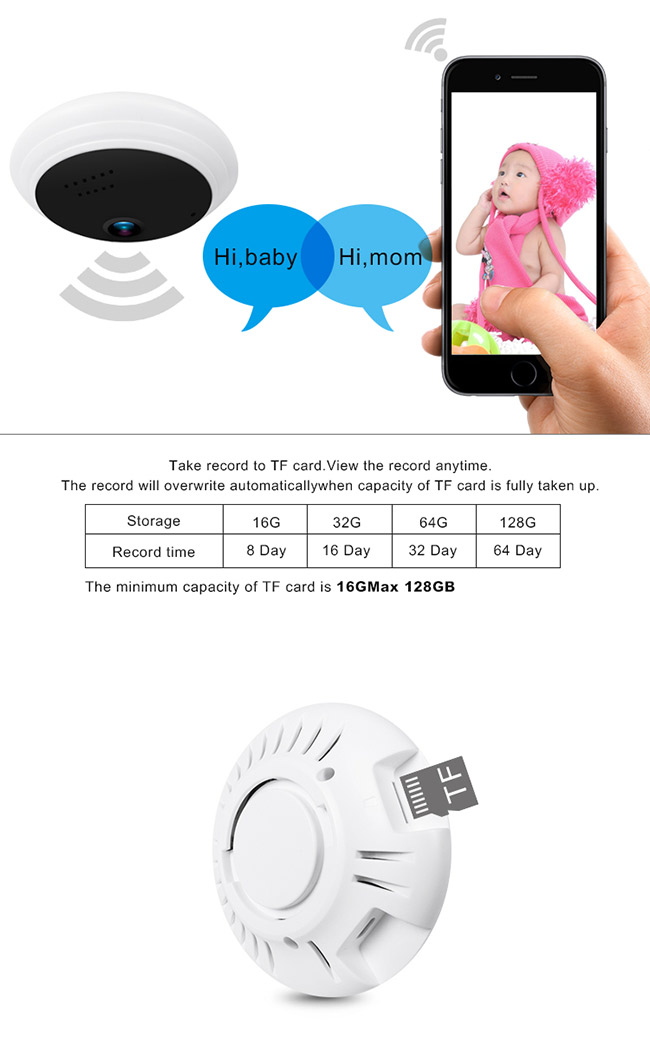 Automatische Ip van de de Veiligheidscamera van WiFi Fisheye Steun H.264+ voor Huis